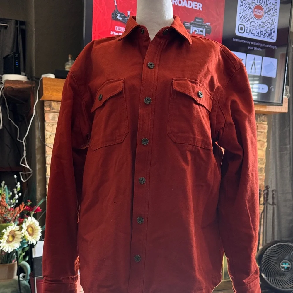 Duluthflex Fire Hose Shirt Jac Co Men's Orange Button-Up Jacket